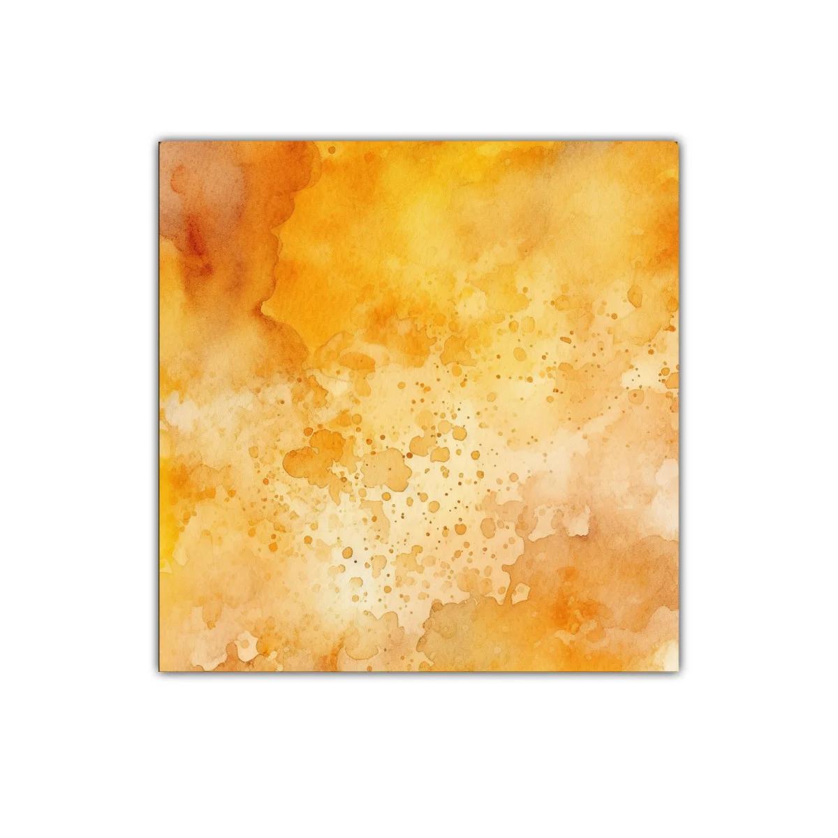 Cuadro decorativo de manchas en tonos cálidos y naranjas