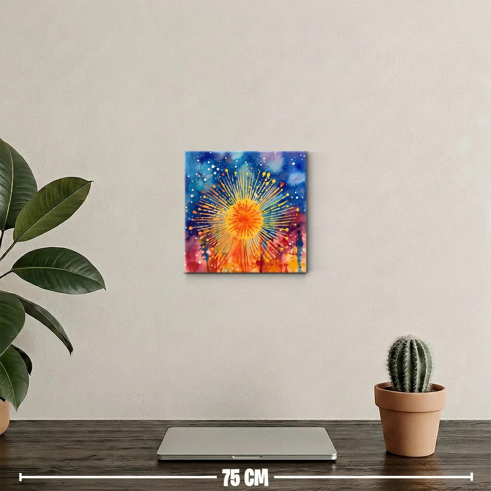 Explosión de Sol en Paisaje Cósmico de Colores Vibrantes — miniatura 2