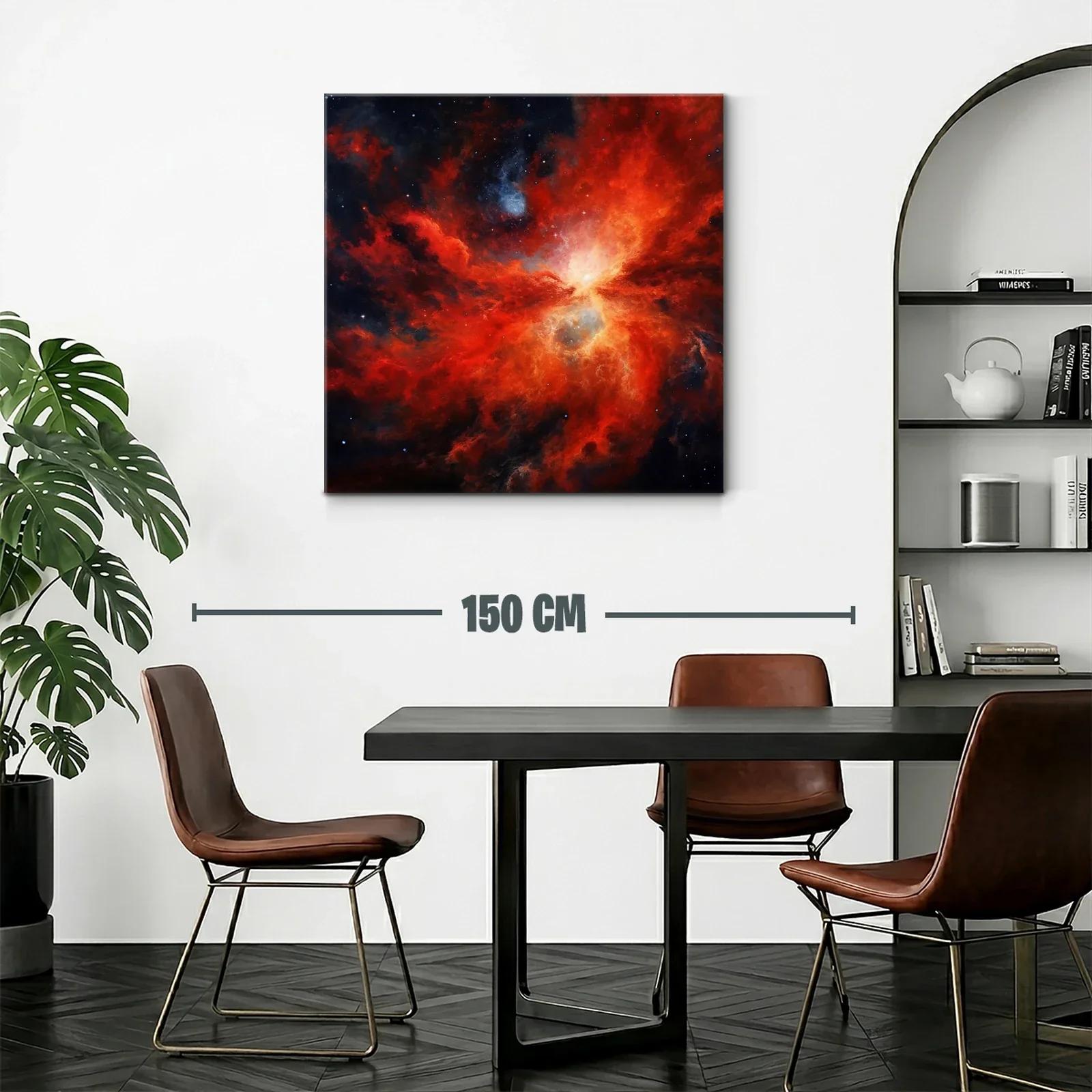 Explosión cósmica en vibrantes tonos rojos y naranjas — miniatura 2