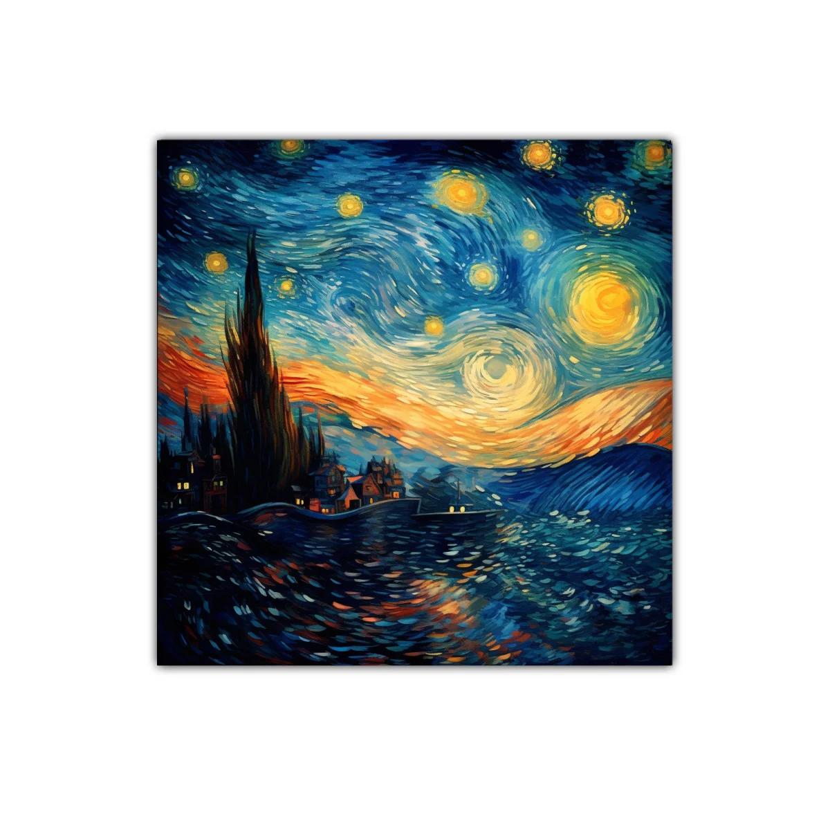 Cielo nocturno vibrante con estrellas y horizonte iluminado — imagen principal