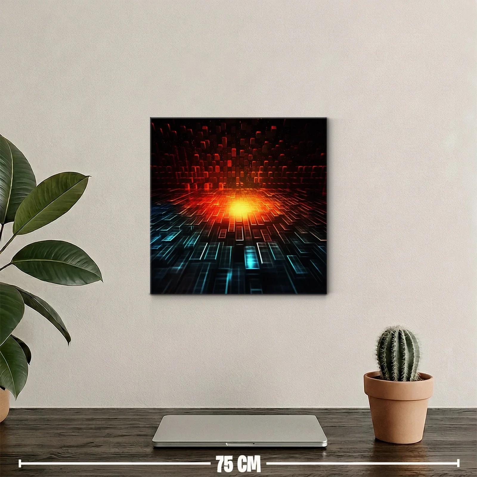Impactante obra de arte digital con luz y geometría vibrante — miniatura 2