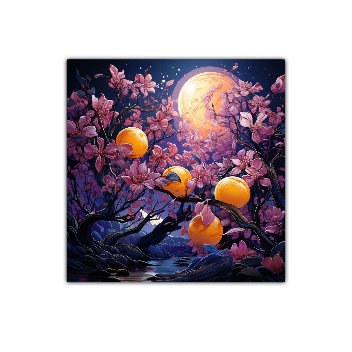 Naturaleza mágica con flores y frutos luminosos — imagen principal