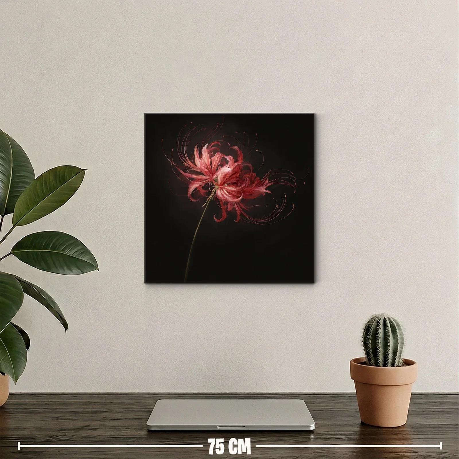 Flor roja de delicada belleza con destellos elegantes — miniatura 2