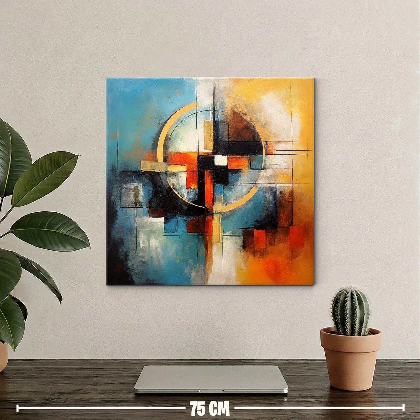 Composición abstracta con contrastes vibrantes y formas geométricas — miniatura 2
