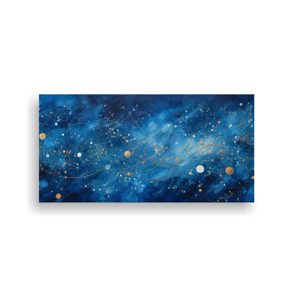 Cuadro galaxia abstracta con líneas finas curvas — imagen principal