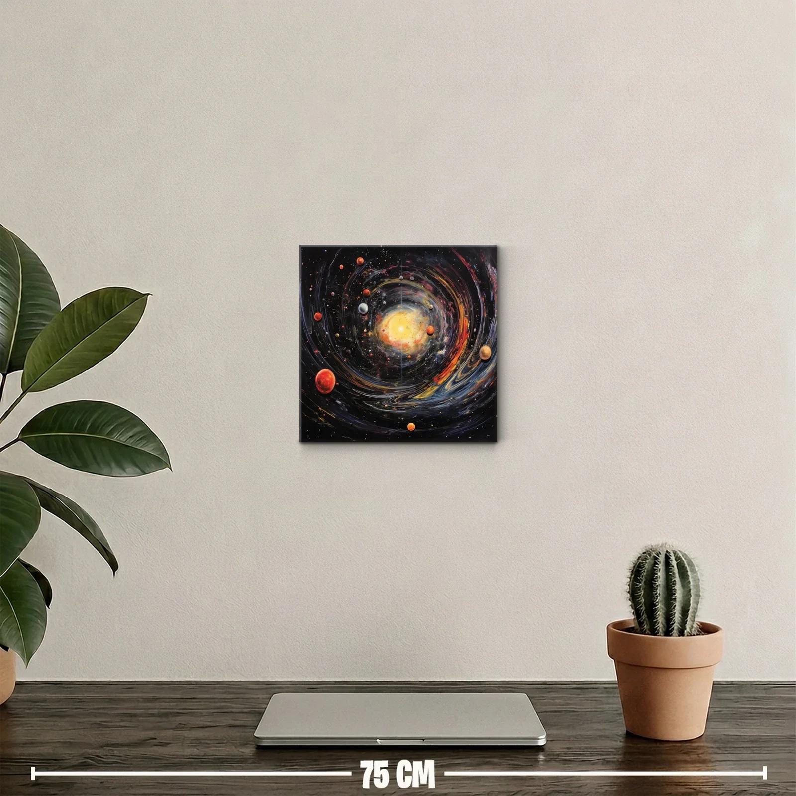 Explosión cósmica con planetas en movimiento dinámico — miniatura 2