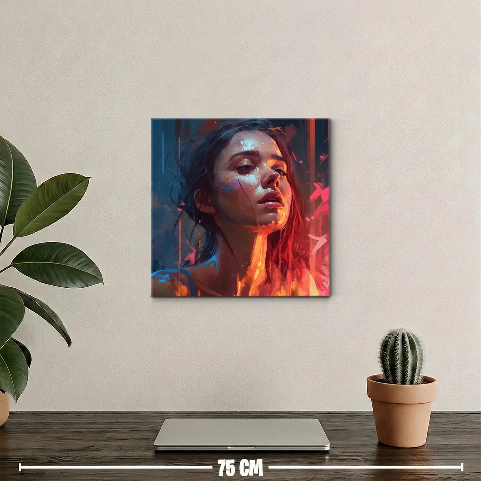 Retrato expresivo con luces cálidas y contrastes intensos — miniatura 2