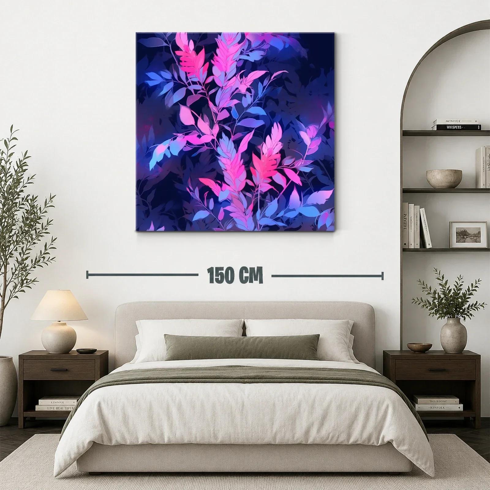 Composición Floral en Tonos Fucsia y Azul Profundo — miniatura 3