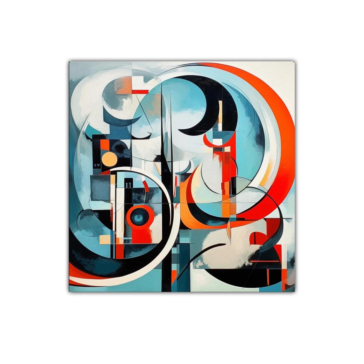 Composición abstracta con formas geométricas y colores vivos — imagen principal