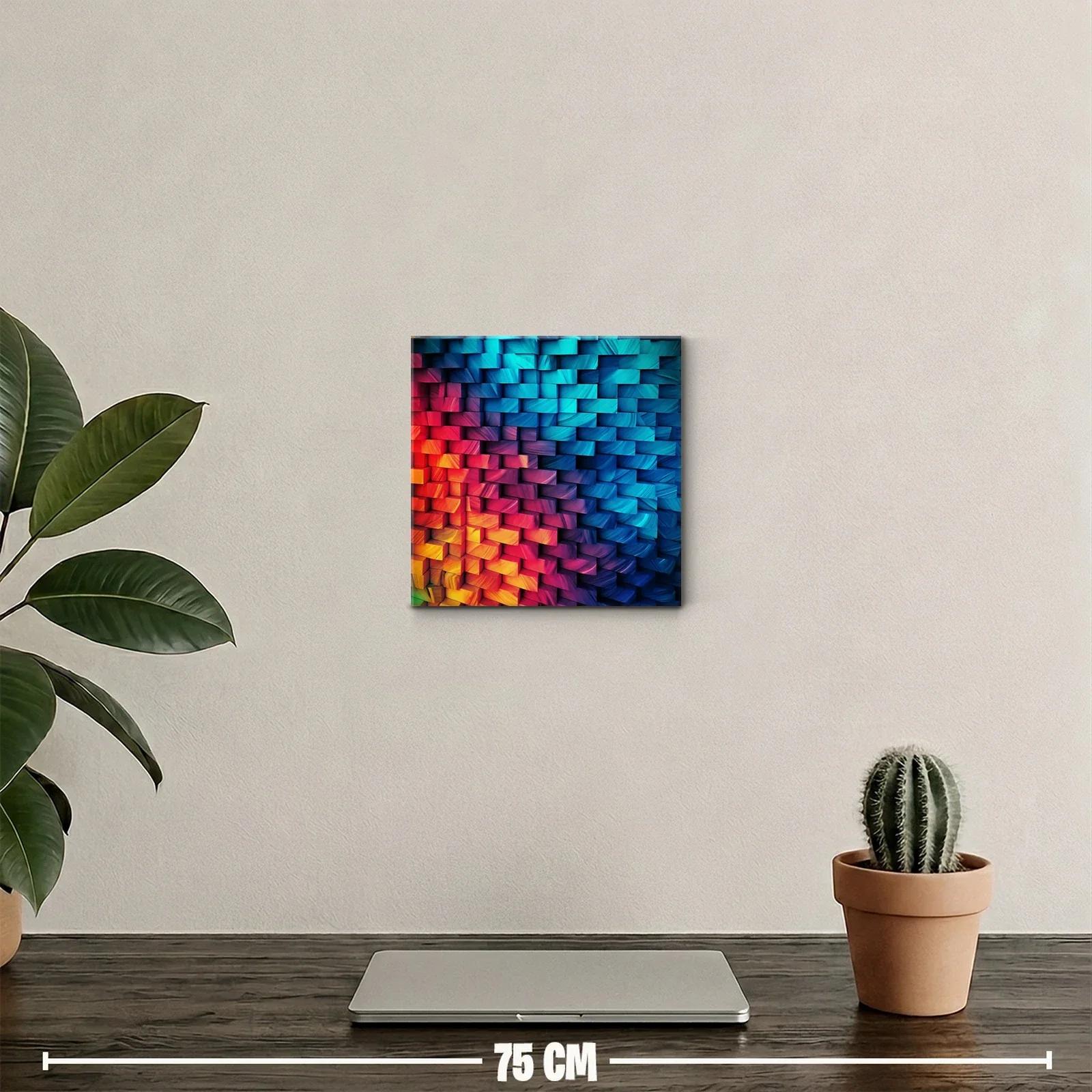 Composición abstracta de bloques en tonos vibrantes — miniatura 2