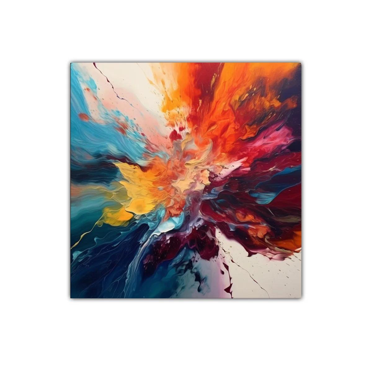 Cuadro decorativo con explosión de colores vibrantes