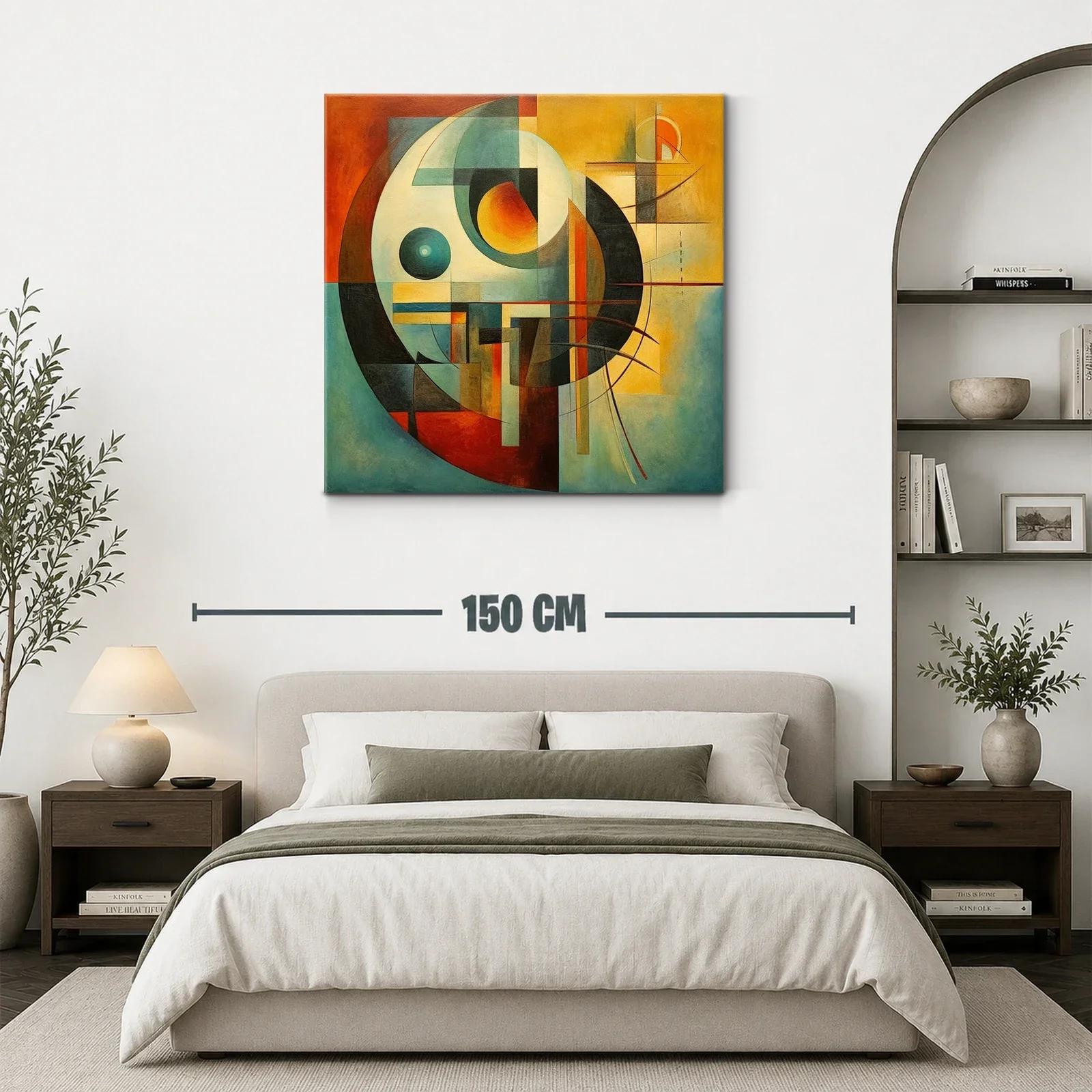 Composición abstracta con tonos cálidos y geométricos — miniatura 3