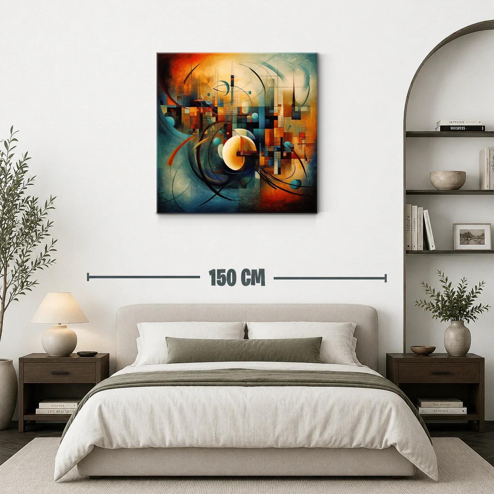 Composición abstracta con tonos cálidos y figuras orgánicas — miniatura 3