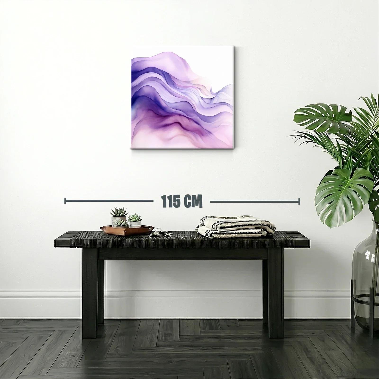 Composición abstracta en tonos morados y lilas suaves — miniatura 2
