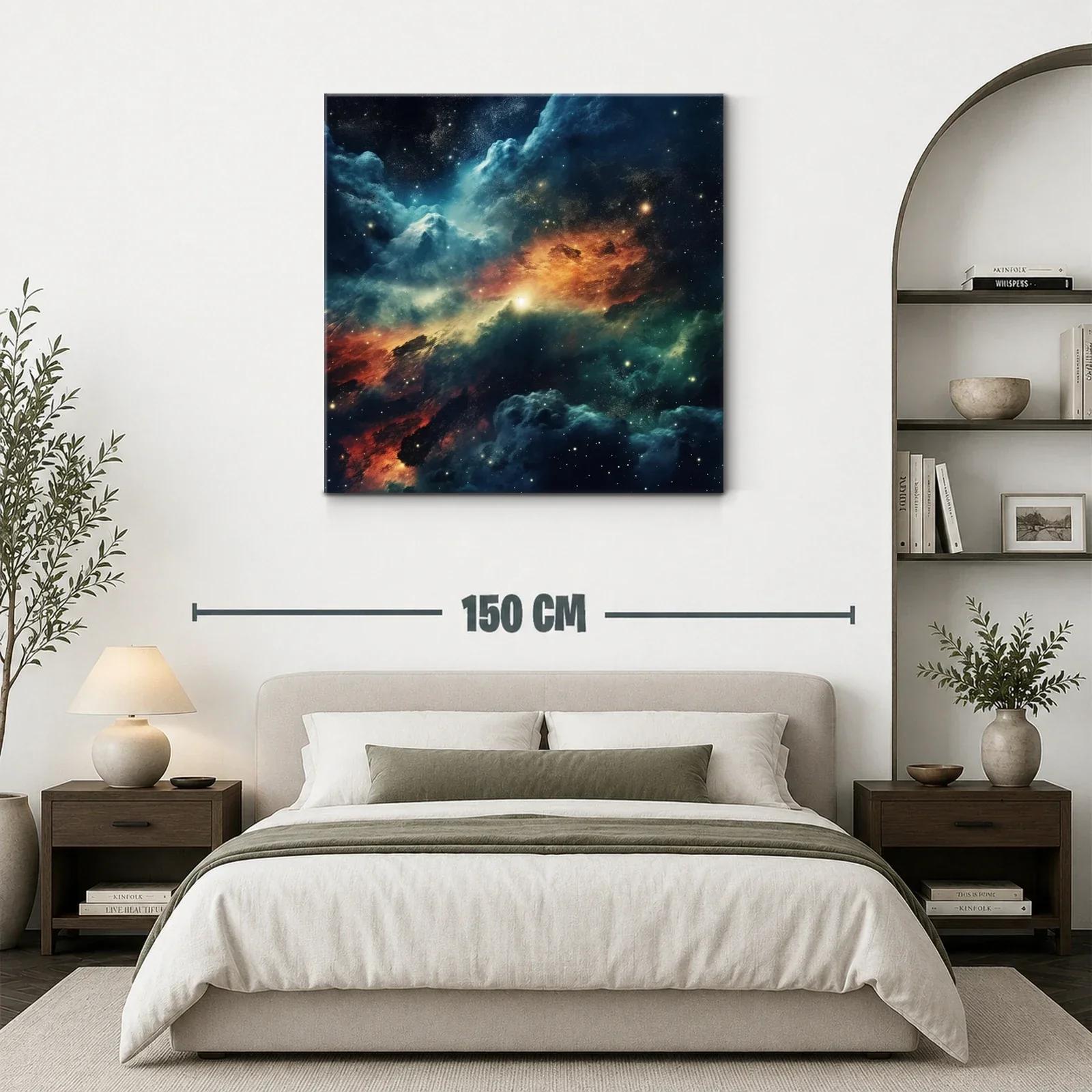 Nebulosa Cósmica en Tonos Profundos y Vibrantes — miniatura 3