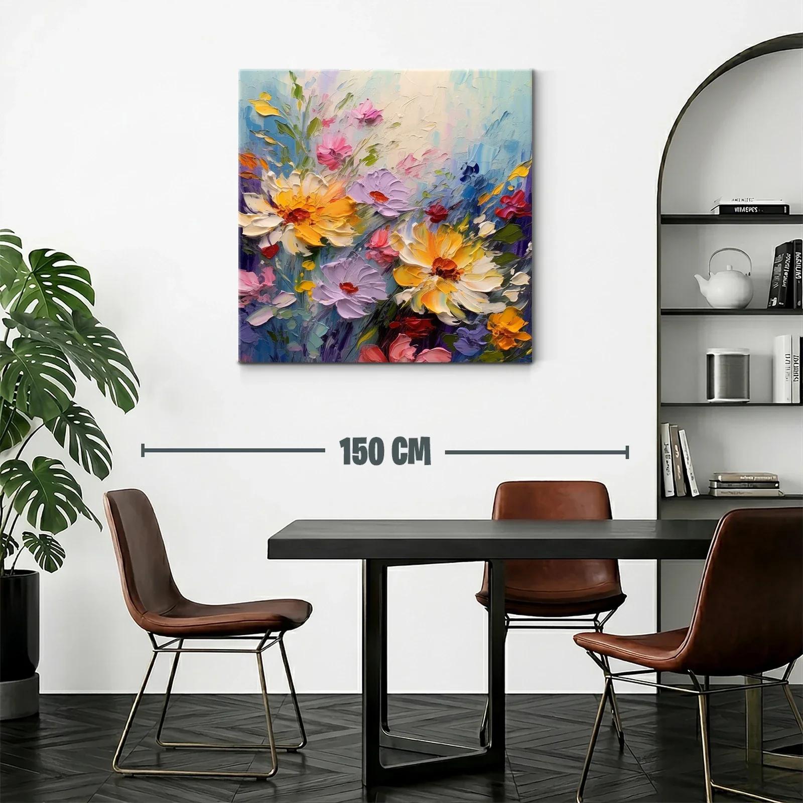 Cuadro con vibrante ramo de flores en tonos alegres — miniatura 2