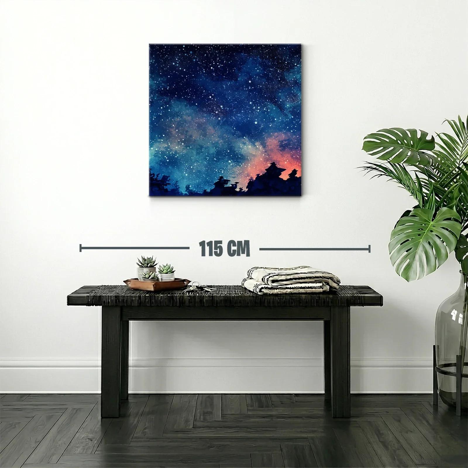 Cielo Estrellado con Siluetas de Montañas al Atardecer — miniatura 2
