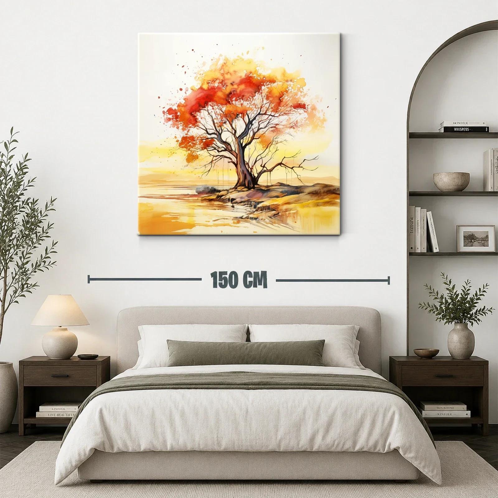 Árbol en otoño con tonos cálidos y vibrantes — miniatura 3