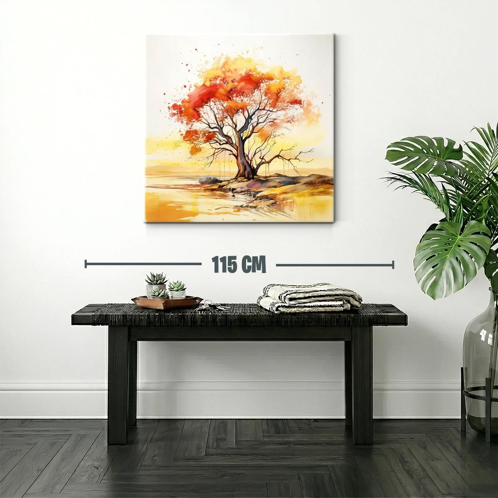 Árbol en otoño con tonos cálidos y vibrantes — miniatura 2