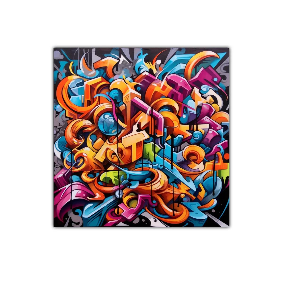 Cuadro abstracto con formas y colores vibrantes — imagen principal