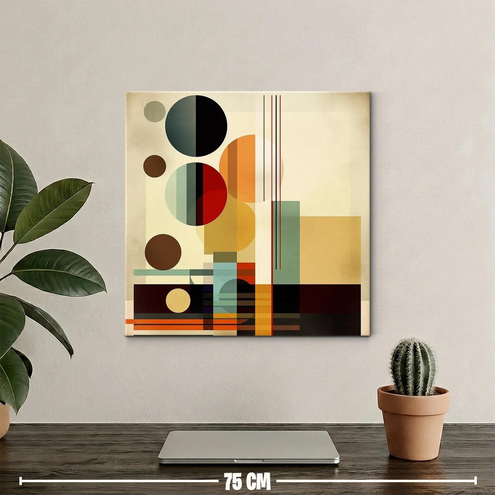 Composición geométrica abstracta con tonos cálidos y fríos — miniatura 2