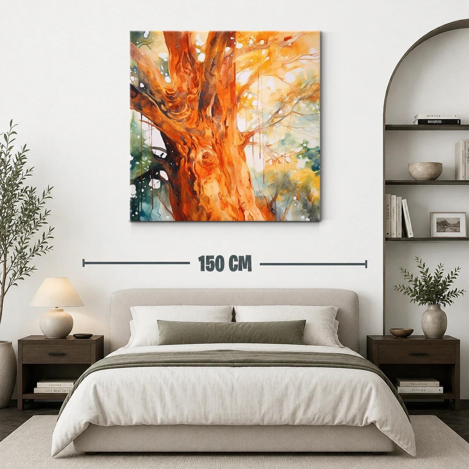 Árbol iluminado con tonos cálidos y detalle natural — miniatura 3