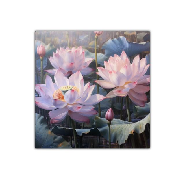 Elegancia natural de flores de loto en tonos suaves