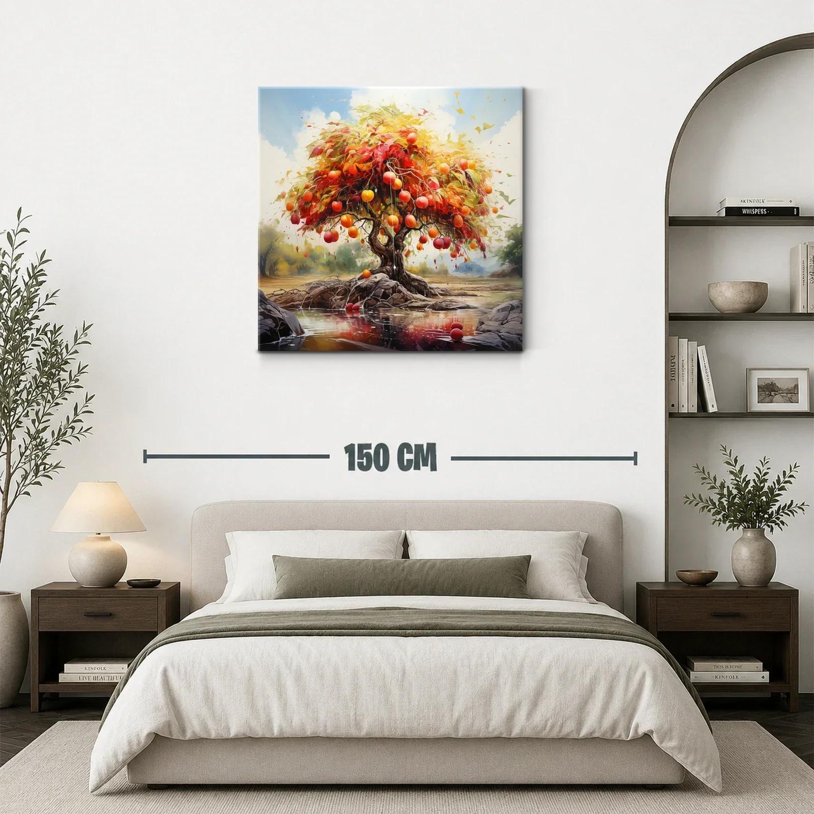 Árbol frutal con tonos cálidos en paisaje sereno — miniatura 3