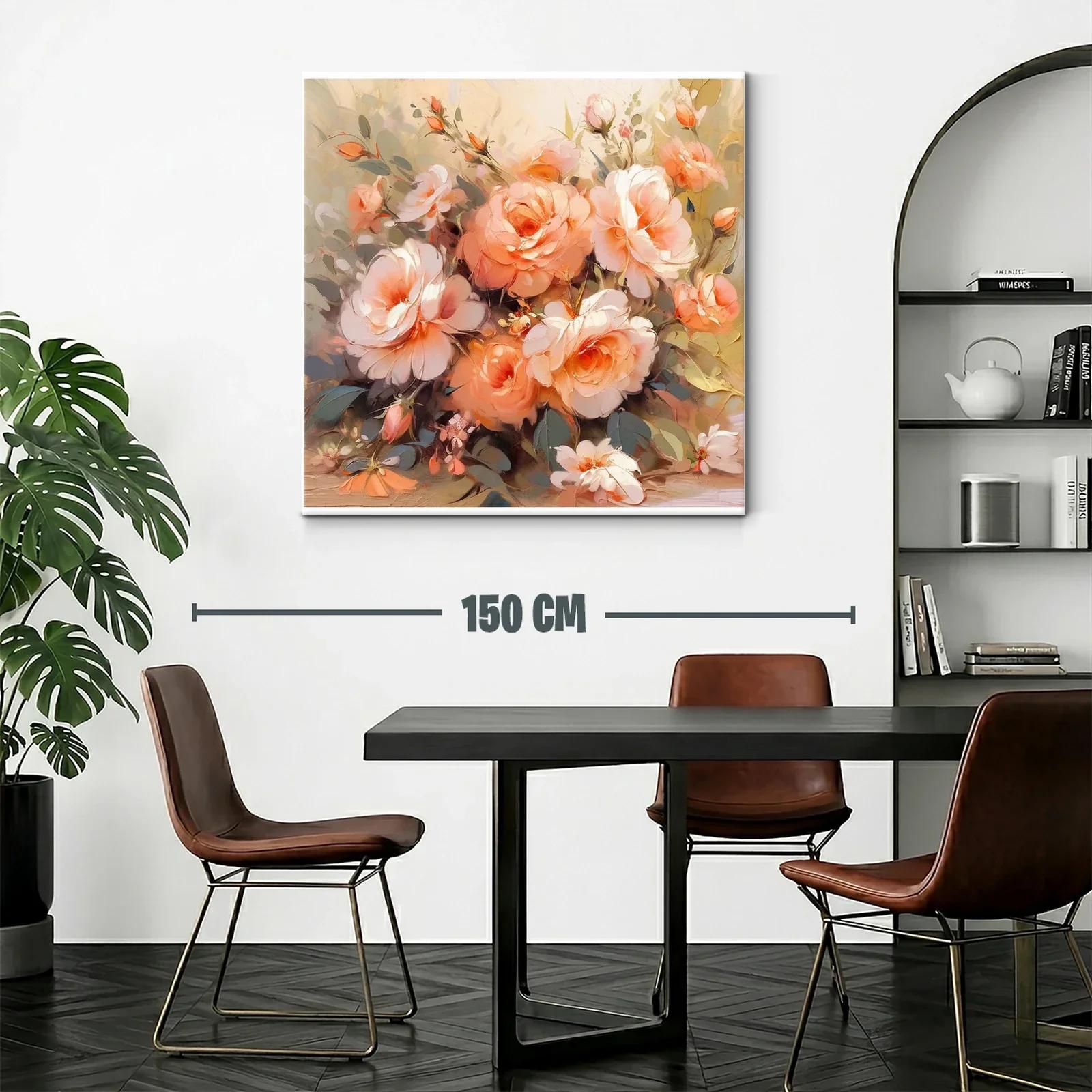 Ramo delicado de rosas en tonos melocotón y beige — miniatura 2