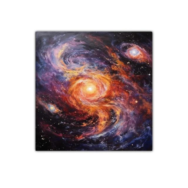 Explosión Cósmica de Colores en Espiral Galáctica