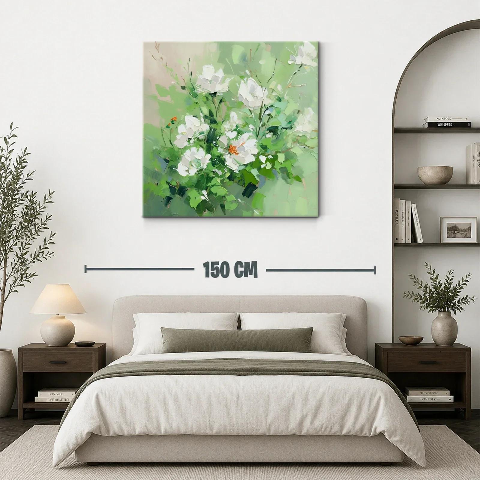 Elegancia natural con flores blancas y tonos verdes — miniatura 3
