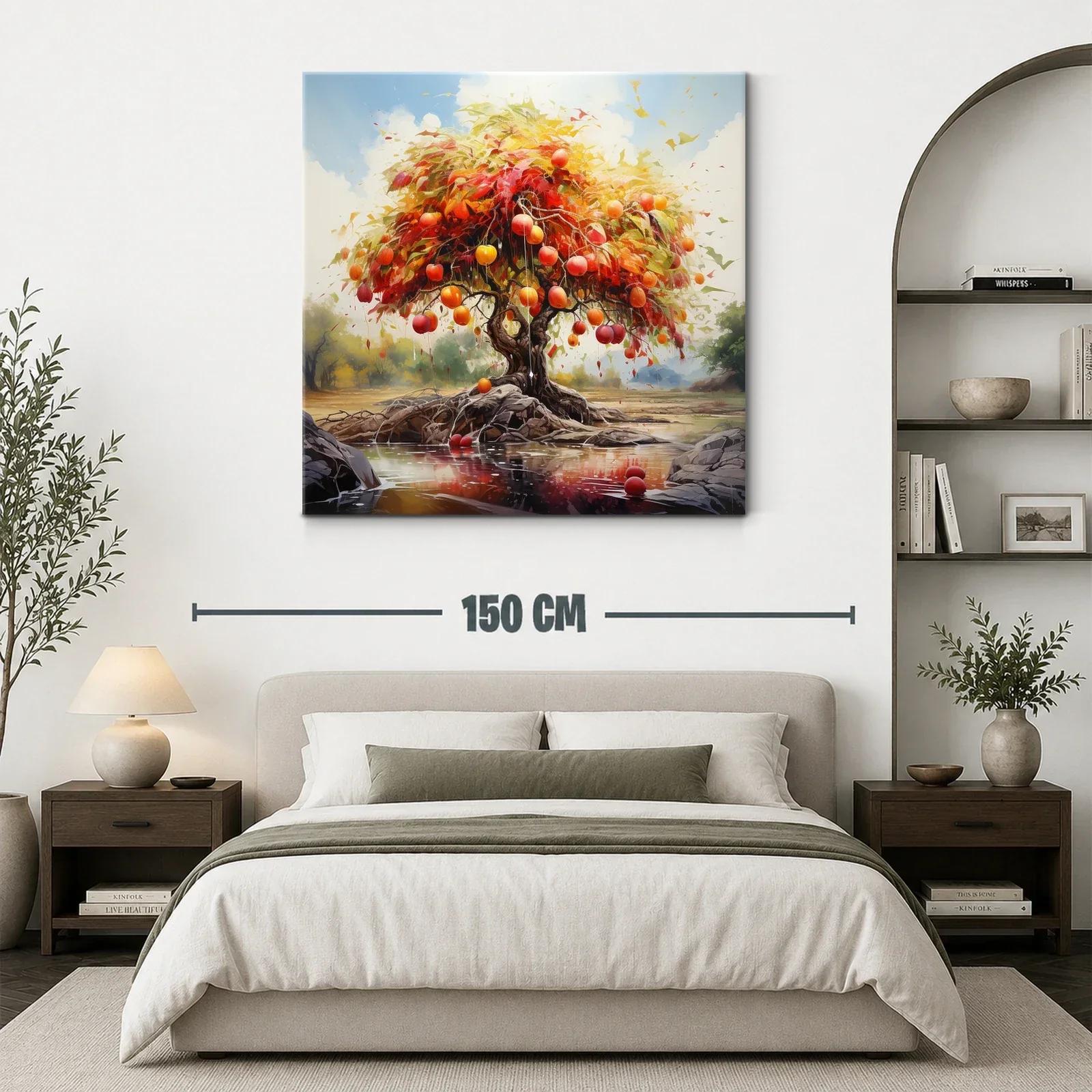 Árbol frutal con tonos cálidos en paisaje sereno — miniatura 3