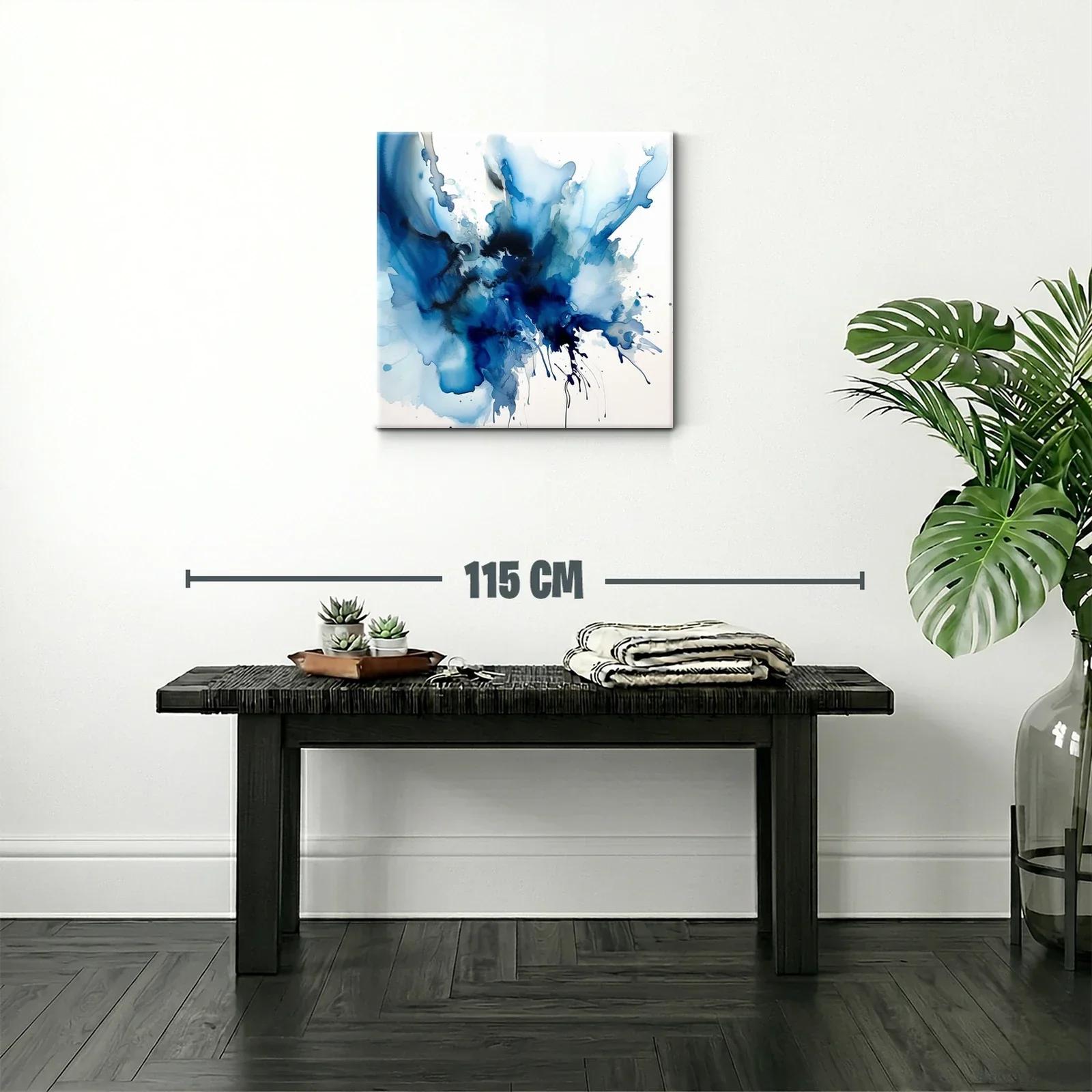 Diseño abstracto en intensos tonos azules y blancos — miniatura 2