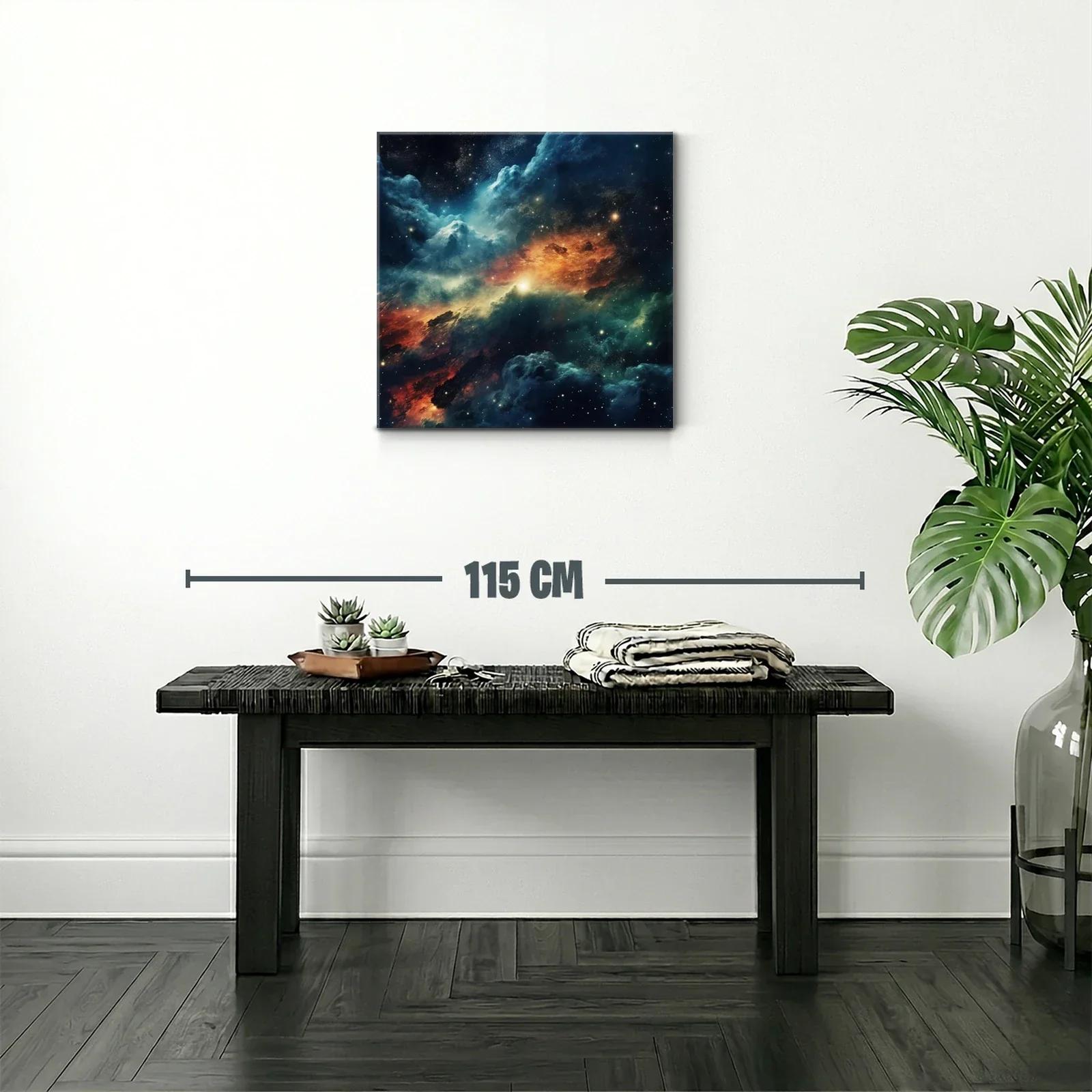 Nebulosa Cósmica en Tonos Profundos y Vibrantes — miniatura 2