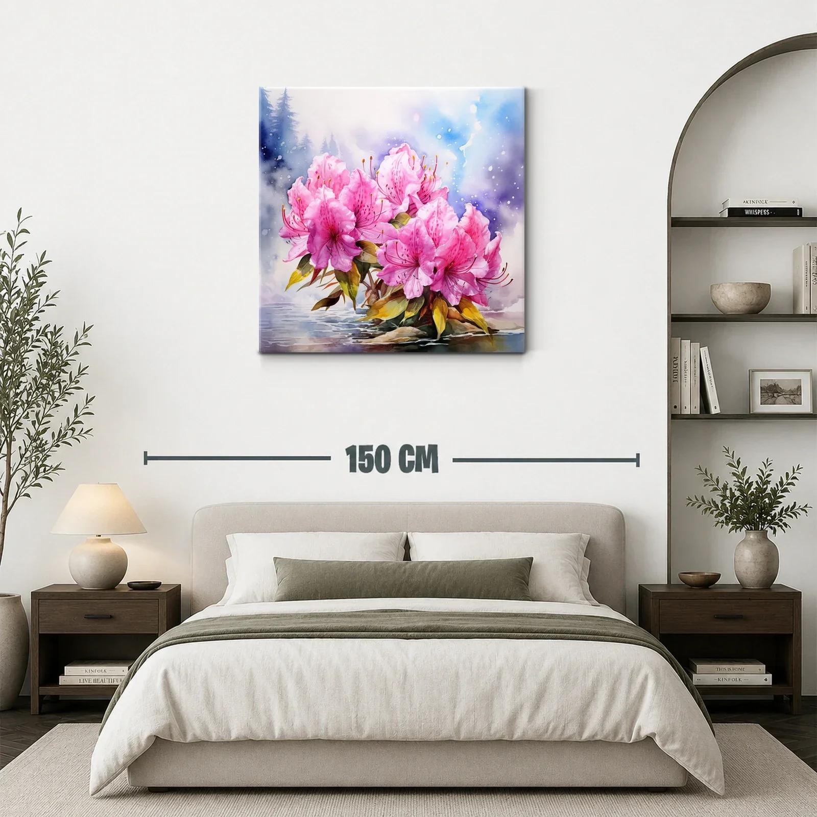 Delicado ramo de flores rosadas con fondo etéreo y acuático — miniatura 3