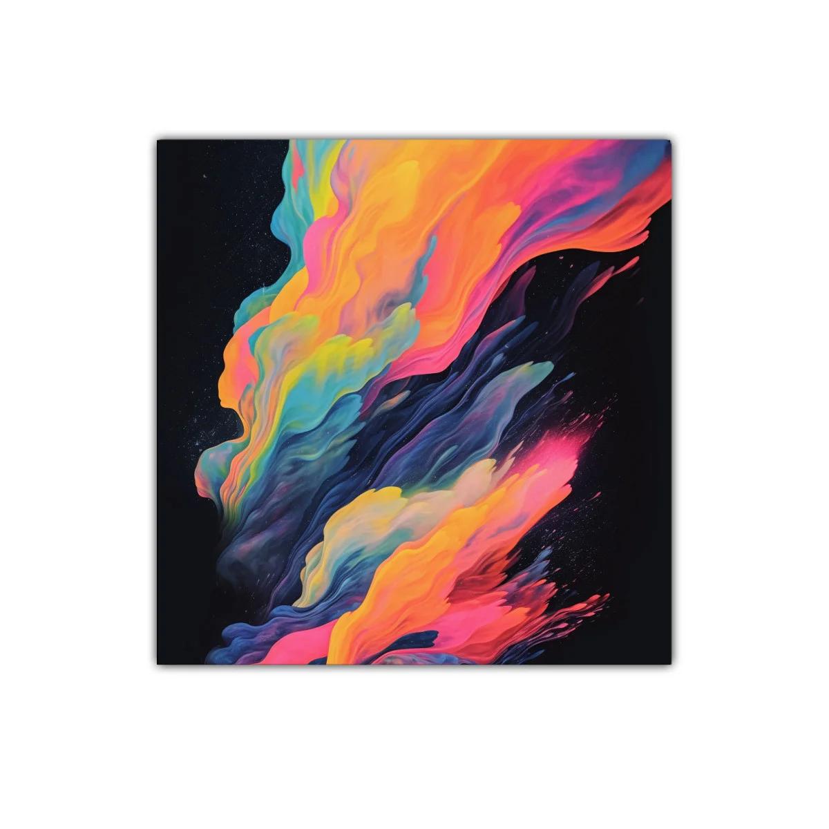 Explosión de colores vibrantes en movimiento fluido