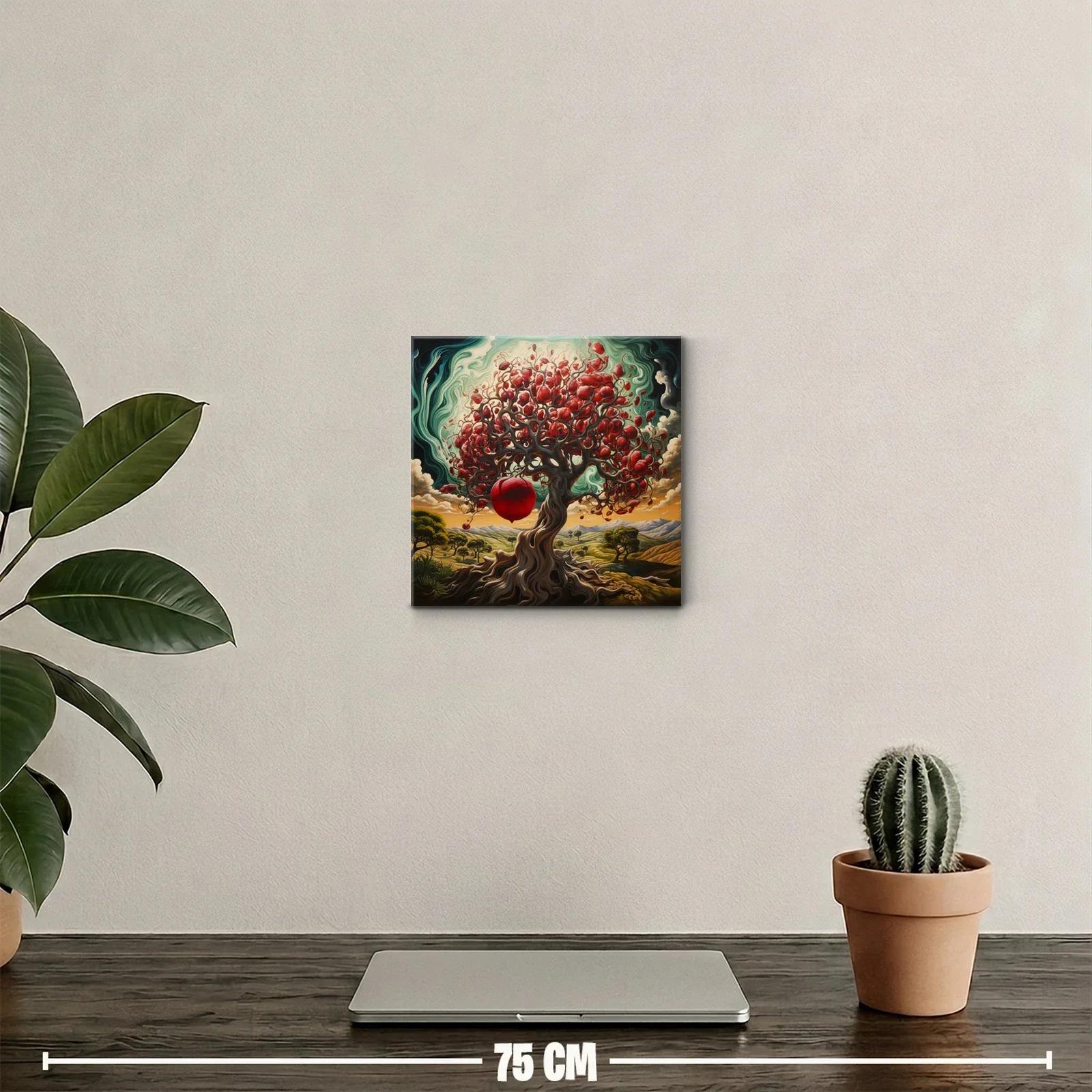 Árbol de granadas con paisaje onírico y cielos turbulentos — miniatura 2