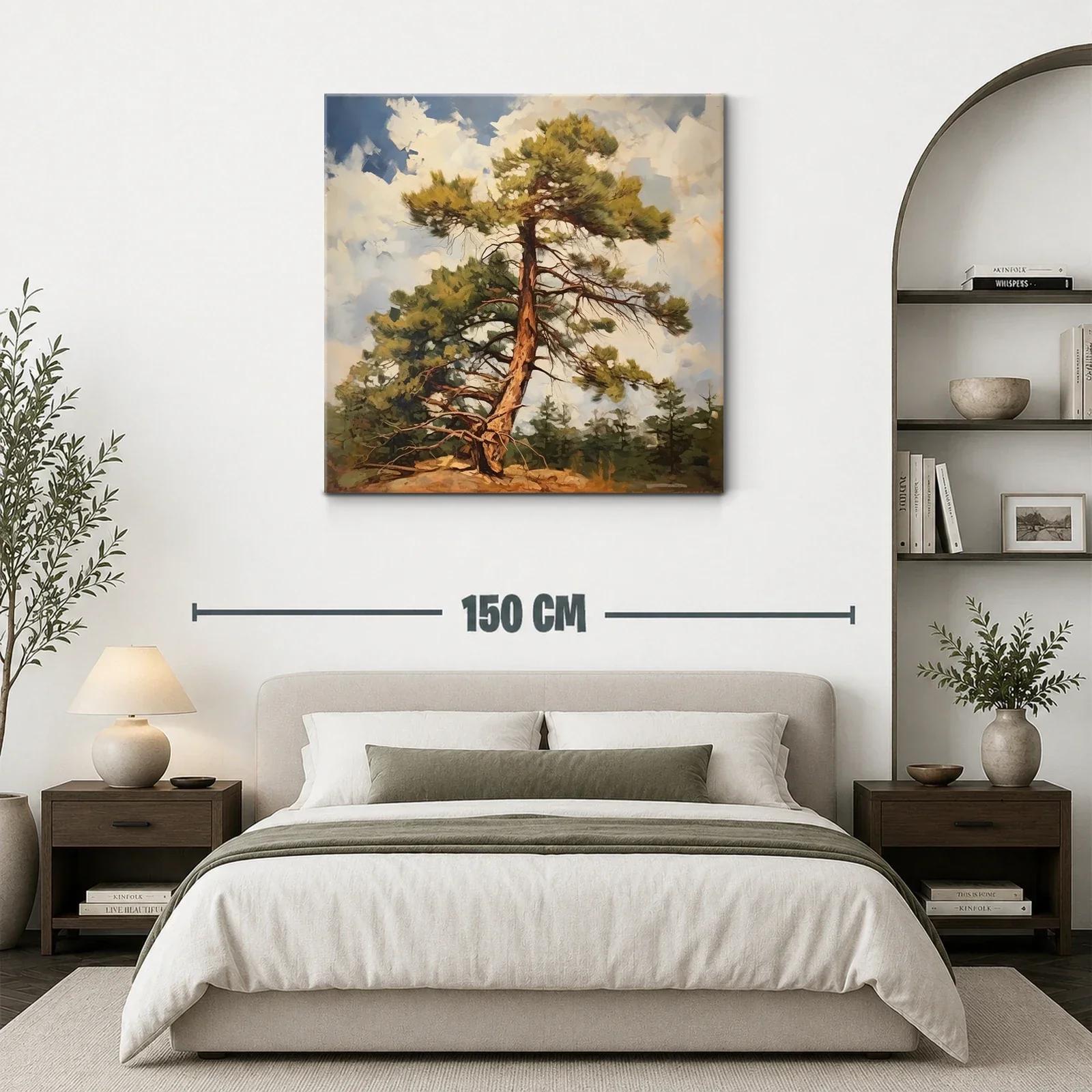 Árbol Solitario Bajo Cielo Nublado con Luz Cálida — miniatura 3
