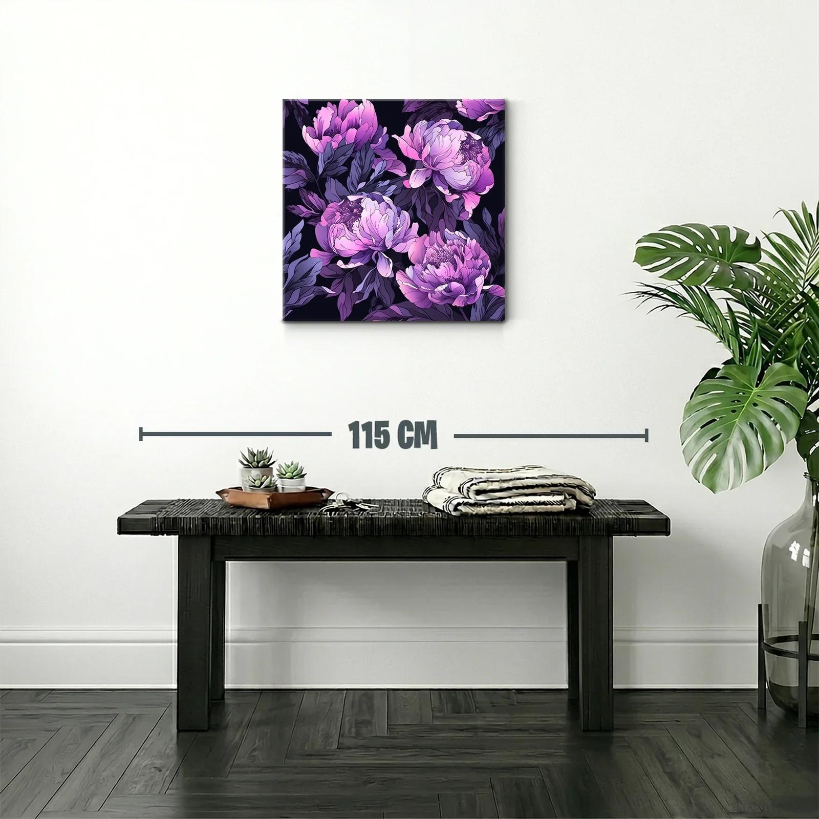 Flores violetas en un fondo oscuro elegante — miniatura 2