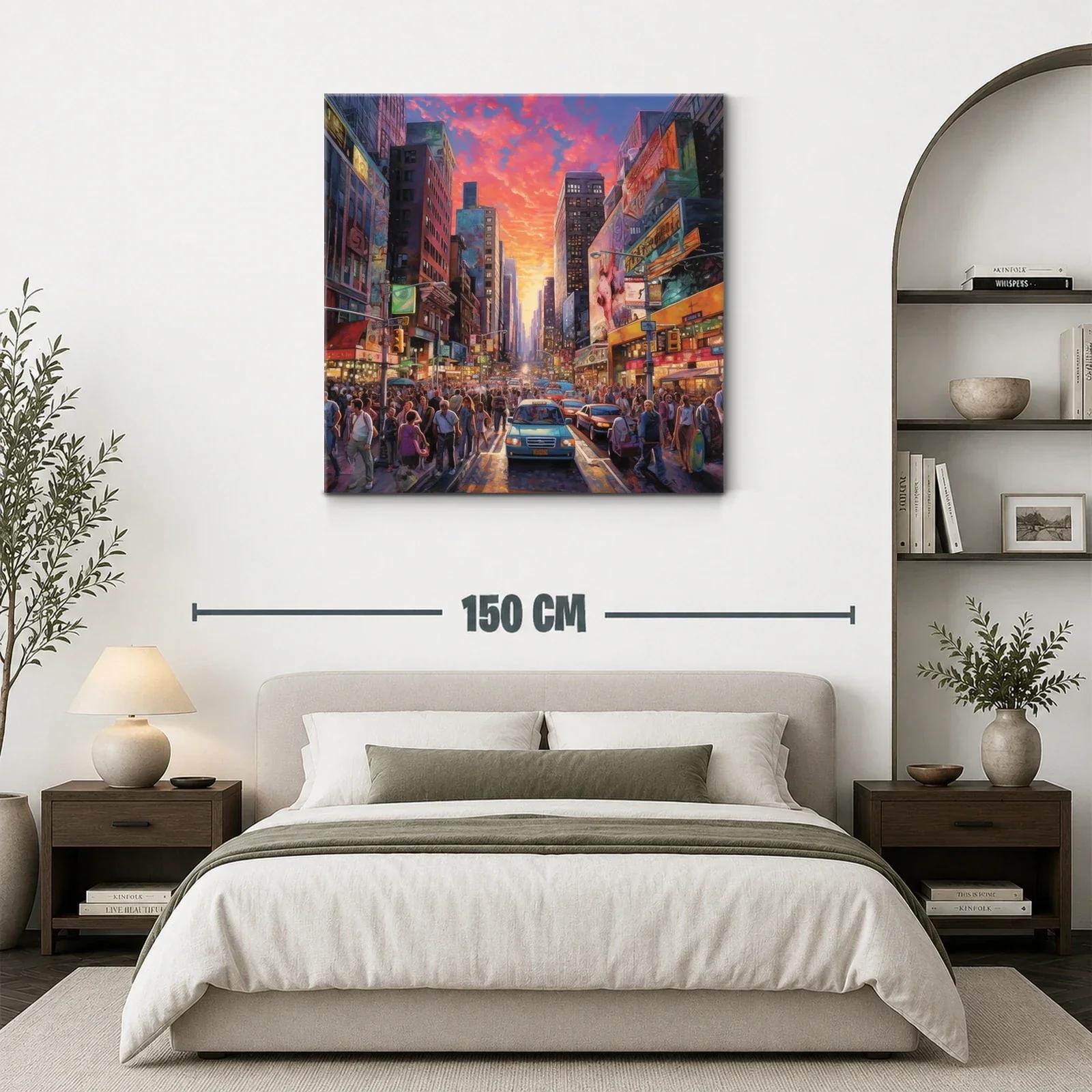 Atardecer vibrante en la ciudad con luces y movimiento — miniatura 3