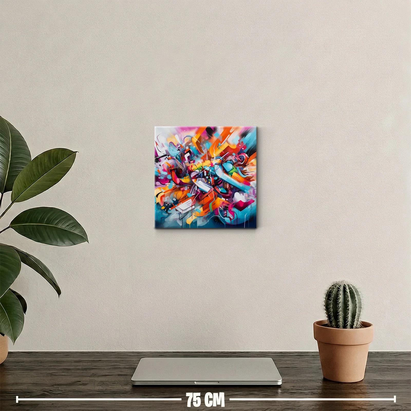 Explosión urbana de colores vibrantes y formas dinámicas — miniatura 2