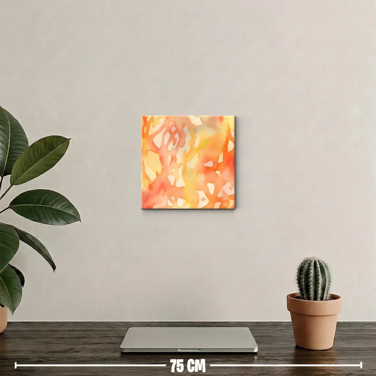 Cuadro decorativo abstracto en tonos cálidos y vibrantes — miniatura 2