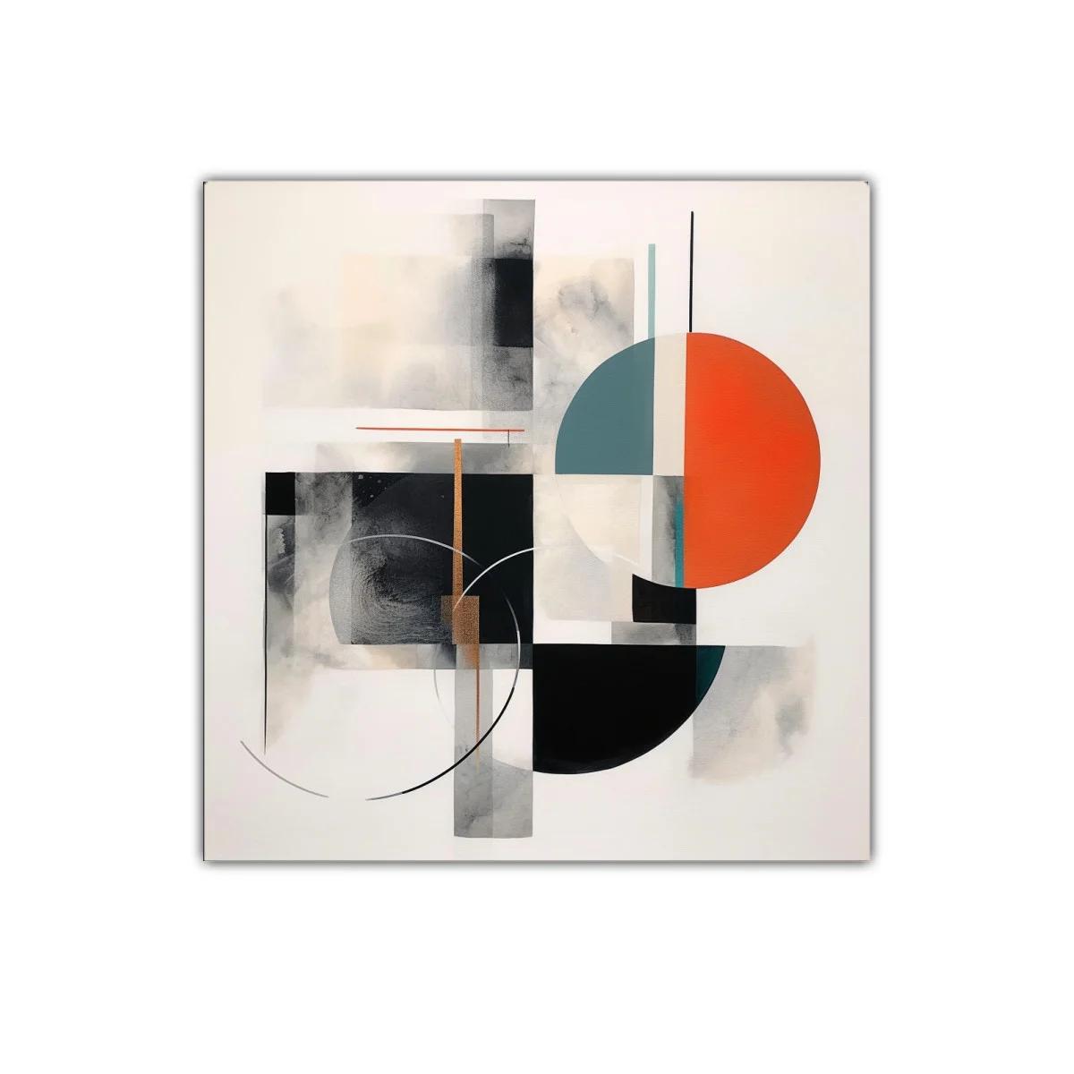 Composición geométrica con círculos y líneas abstractas — imagen principal