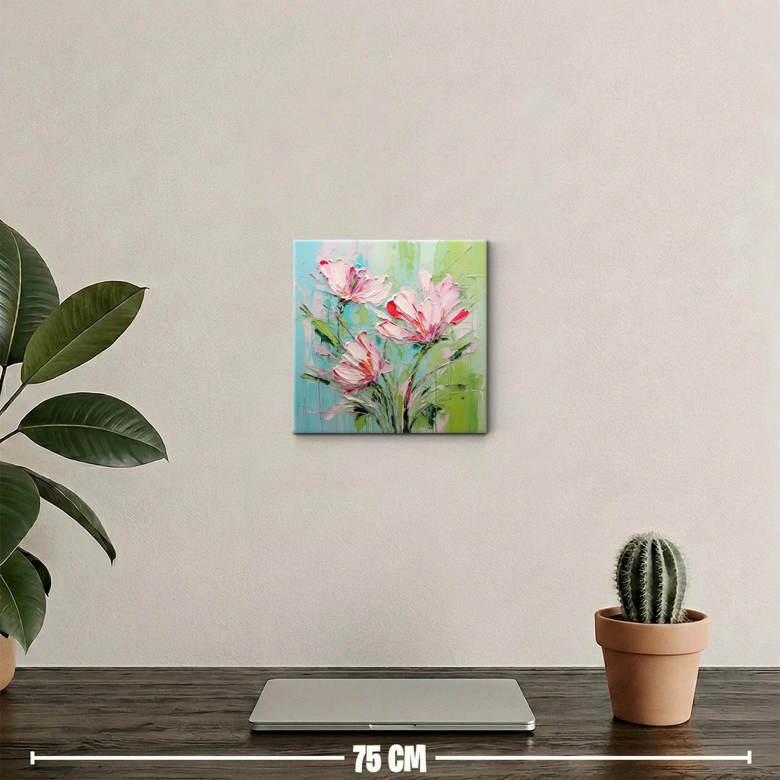 Cuadro decorativo con delicadas flores en tonos pastel — miniatura 2