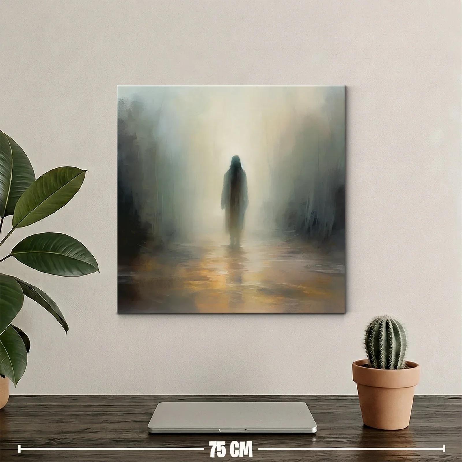 Escena etérea con figura solitaria en ambiente brumoso — miniatura 2
