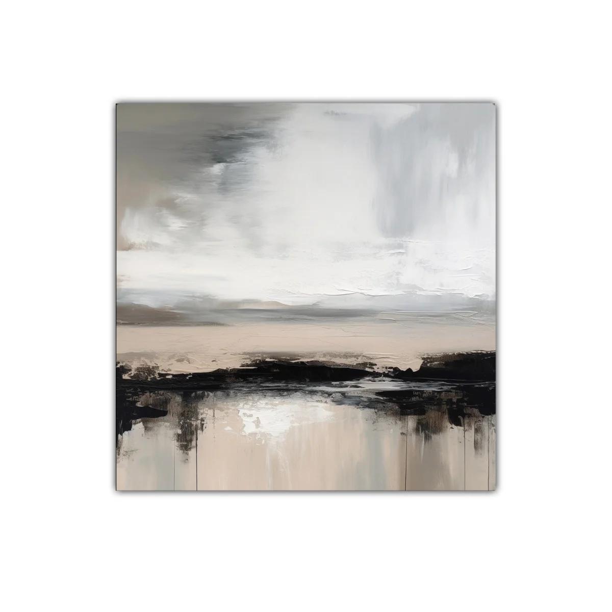 Paisaje abstracto en tonos neutros y texturas suaves — miniatura 1