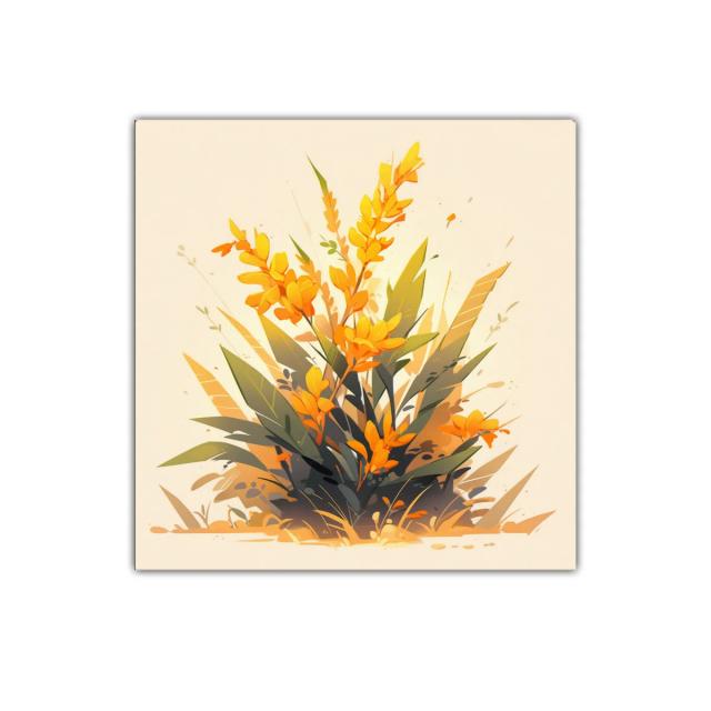 Ramo vibrante de flores naranjas con hojas verdes