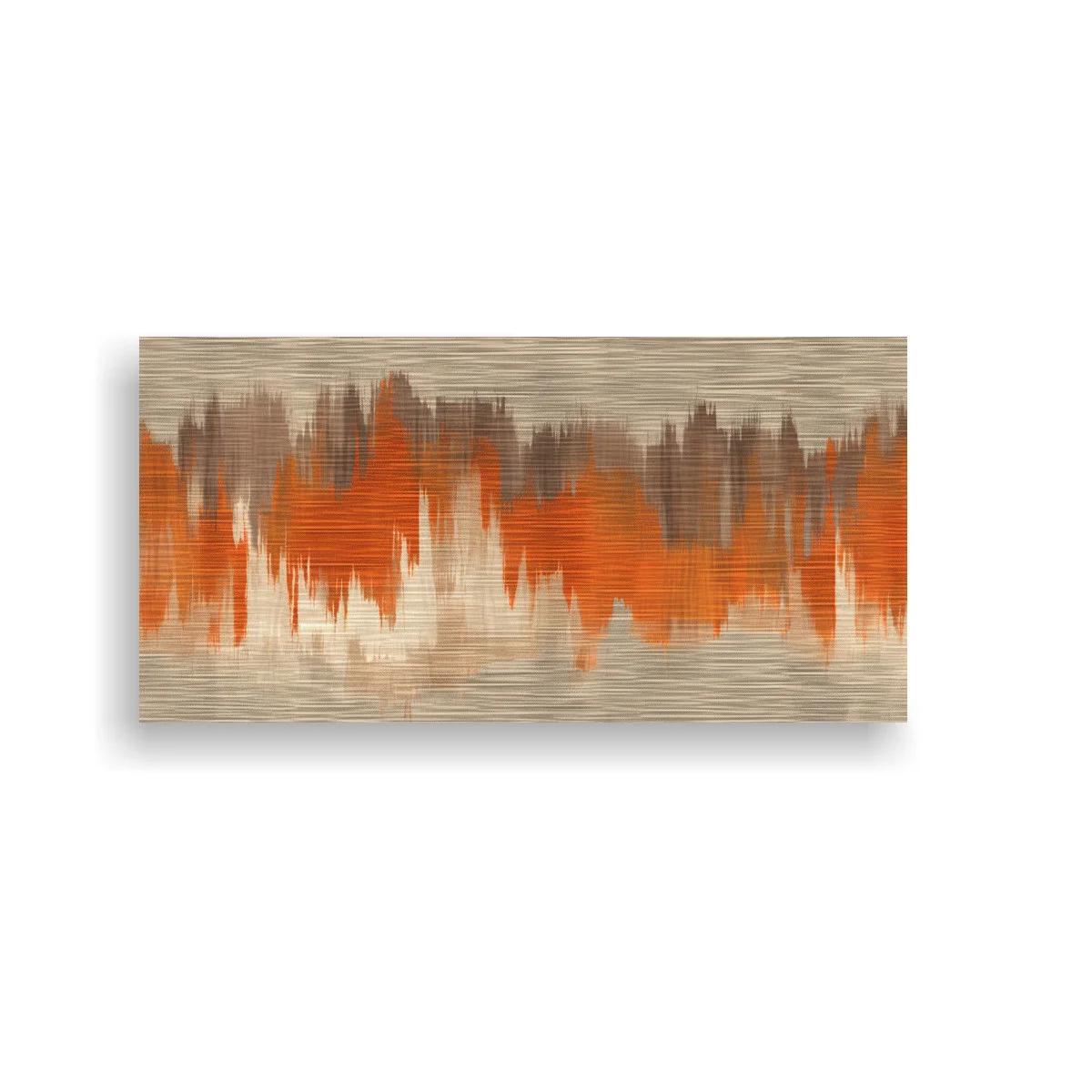 Cuadro ondas abstractas en tonos tierra