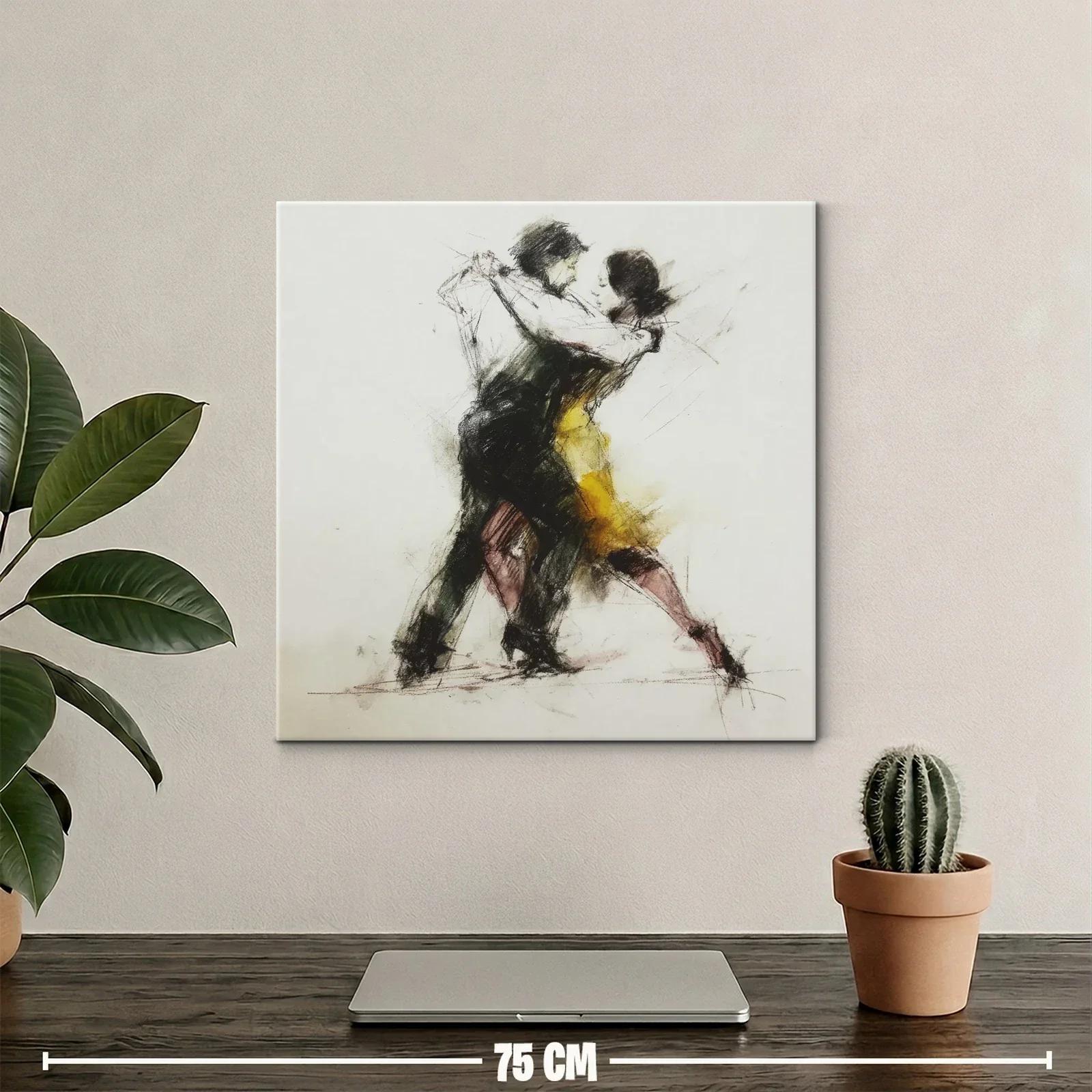 Pareja bailando tango en movimiento y pasión — miniatura 2