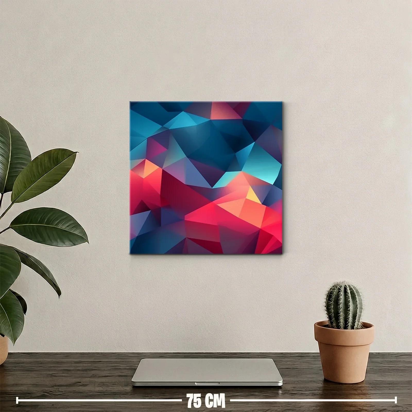 Composición geométrica vibrante con tonos intensos y cálidos — miniatura 2